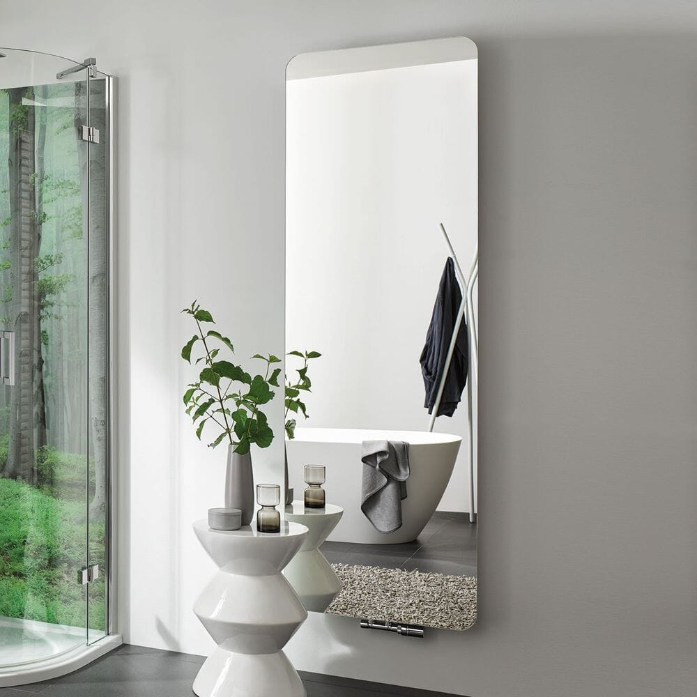 HSK Softcube Designheizkörper Glas weiß / Spiegel 1800 x 570 mm