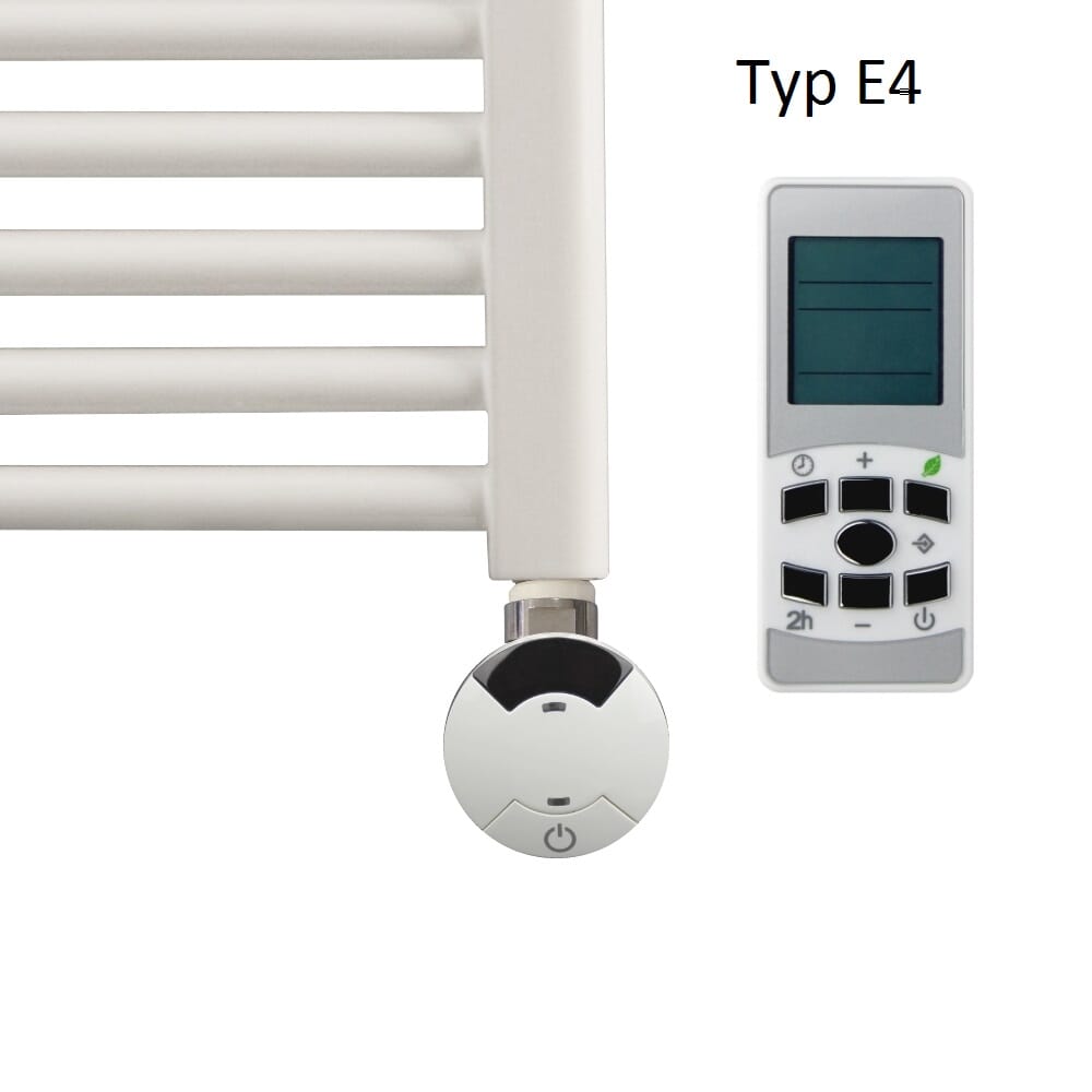 Heizstab mit digitalem Thermostat für Badheizkörper mit Wochenprogramm elektrisch Elektro 300 Watt chrom