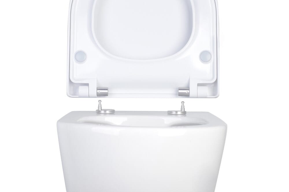 Spülrandloses Wand WC Hänge Toilettemit WC-Sitzkurze Ausführung L= 45 cm 
