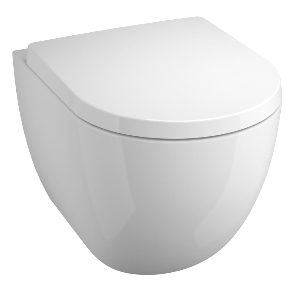 WC Wand CITY Design mit Hygiene Spülrand Ausladung 52 cm ohne WC SITZ * 