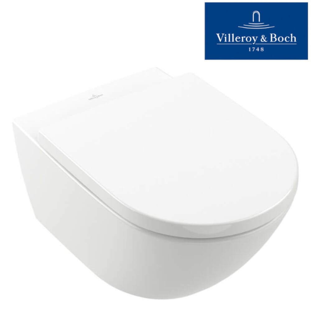Aardewerk tarwe Uitrusting Villeroy & Boch Subway 3.0 Combi-Pack Tiefspül-WC mit WC-Sitz | UNIDOMO