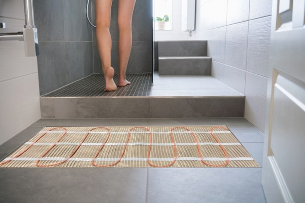 HoWaTech Comfort Elektrische Fußbodenheizung, TWIN Bodenheizung Heizmatte  160 W/m², Set WiFi Regler Touch weiß