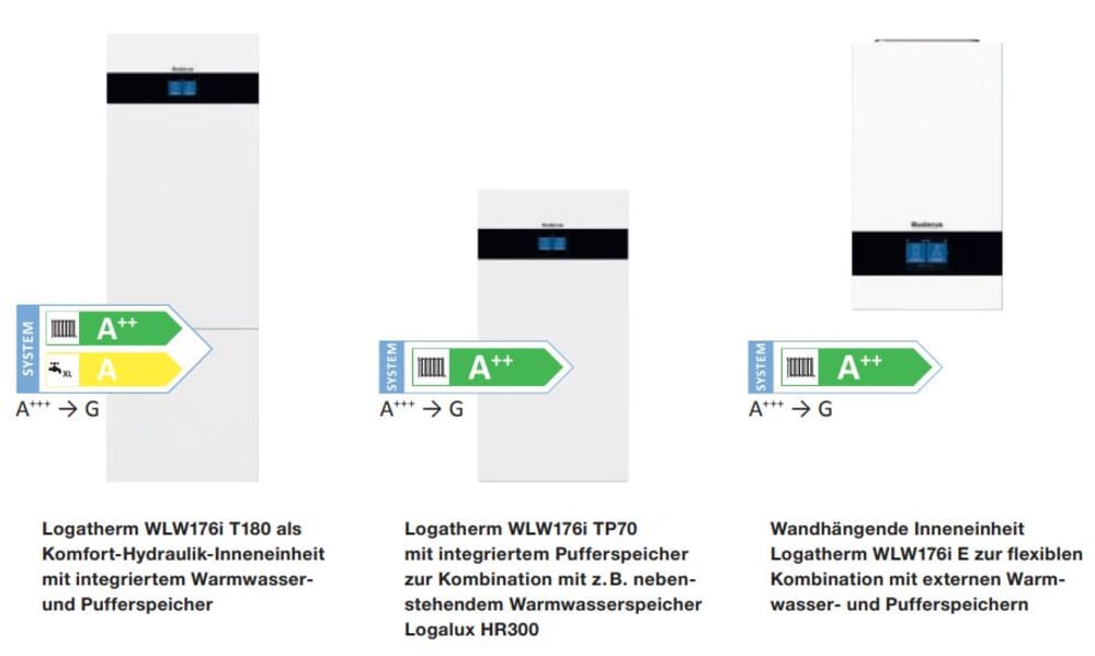 Buderus Luft/Wasser-Wärmepumpe Logatherm WLW176i-12 AR 11,6 KW