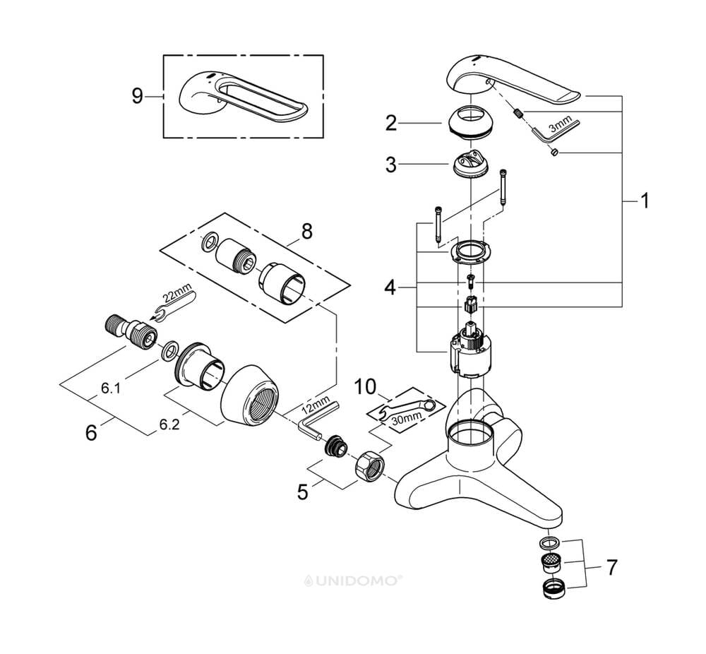 Grohe Einhebel Waschtisch Batterie Euroeco Special Wandmontage Gussauslauf Ausladung 204 Mm 5736