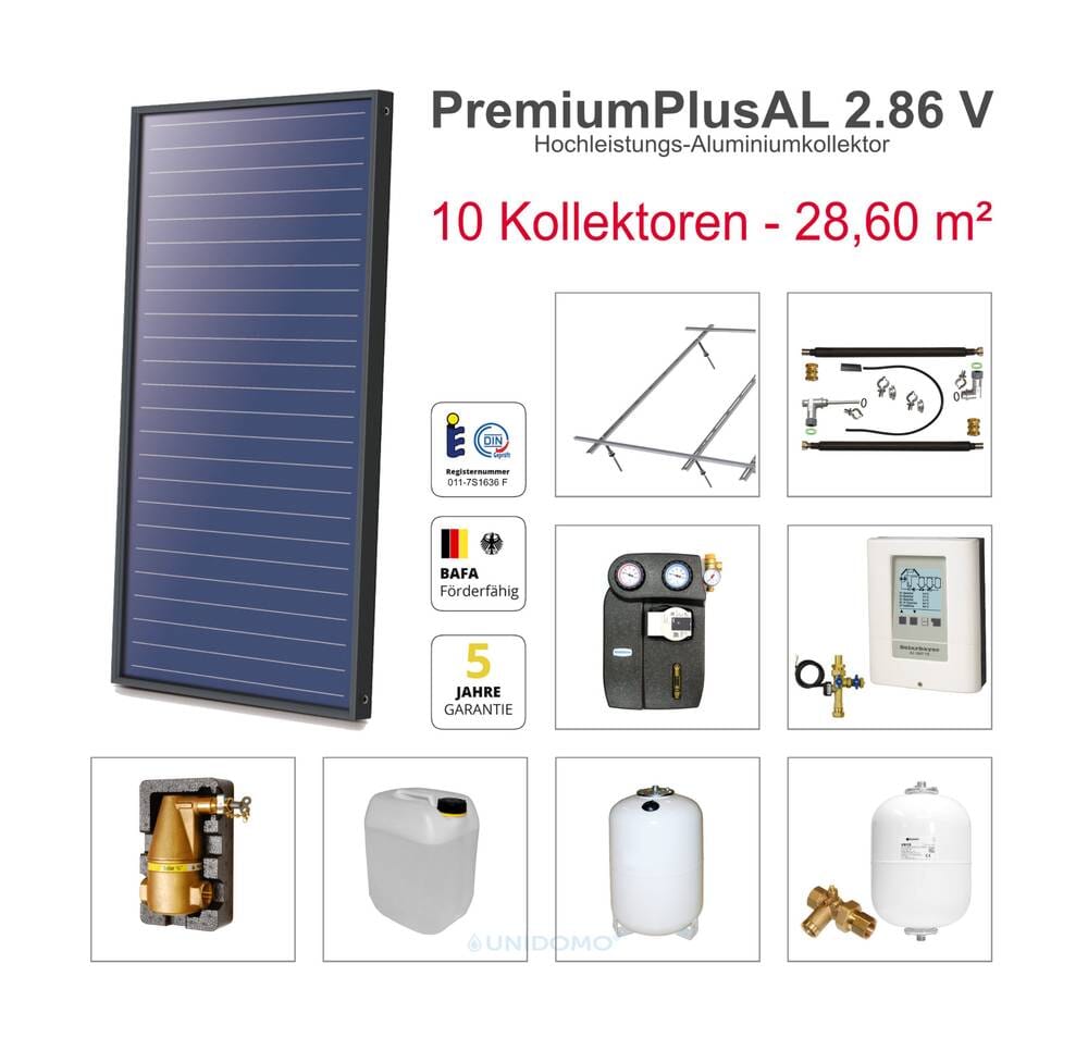 Solarbayer 28,6 m² Solaranlage Plus Kollektorpaket